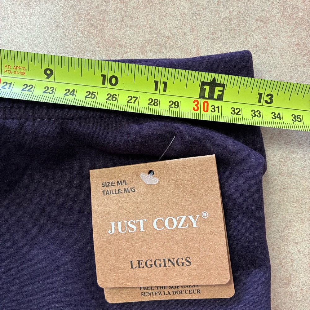 NWT Just Cozy Navy Faux Fur Lined Leggings - Picture 11 of 14